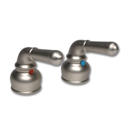 Show details for WHITEFALLS HOT/COLD HANDLES FOR 201102 - BRUSHED NICKEL Picture of WHITEFALLS HOT/COLD HANDLES FOR 201102 - BRUSHED NICKEL