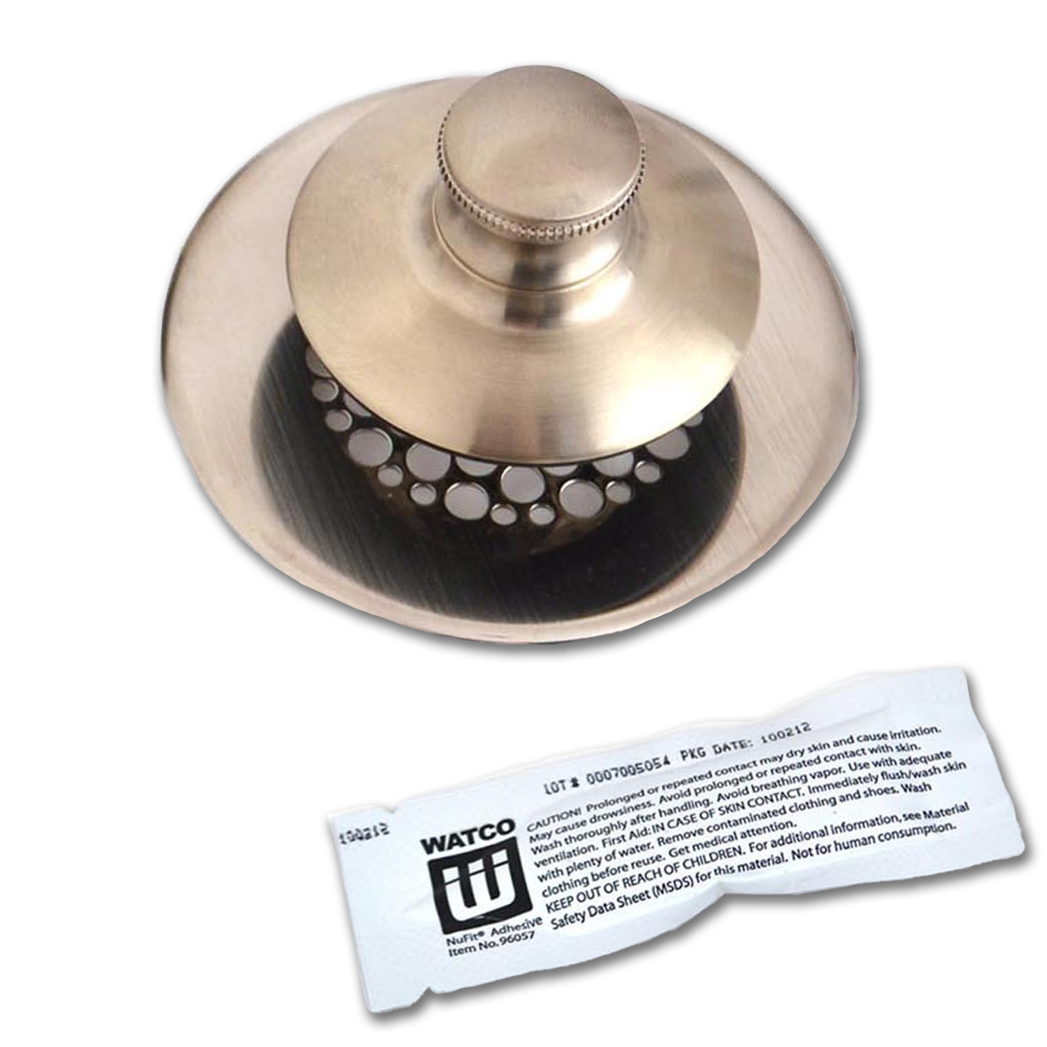 Chadwell Supply. WATCO UNIVERSAL NUFIT PUSH PULL TUB STOPPER WITH