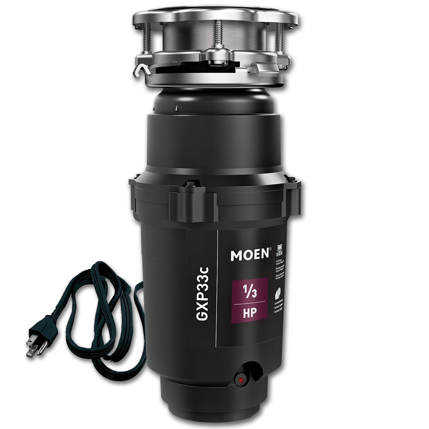 Chadwell Supply. 1/3HP MOEN GARBAGE DISPOSER GXP33C