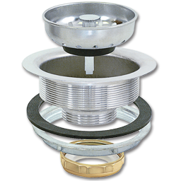 Show details for DUO BASKET STRAINER ASSEMBLY - FITS 3-1/2" TO 4" OPENING TO 4-1/2" FLANGE Picture of DUO BASKET STRAINER ASSEMBLY - FITS 3-1/2" TO 4" OPENING TO 4-1/2" FLANGE