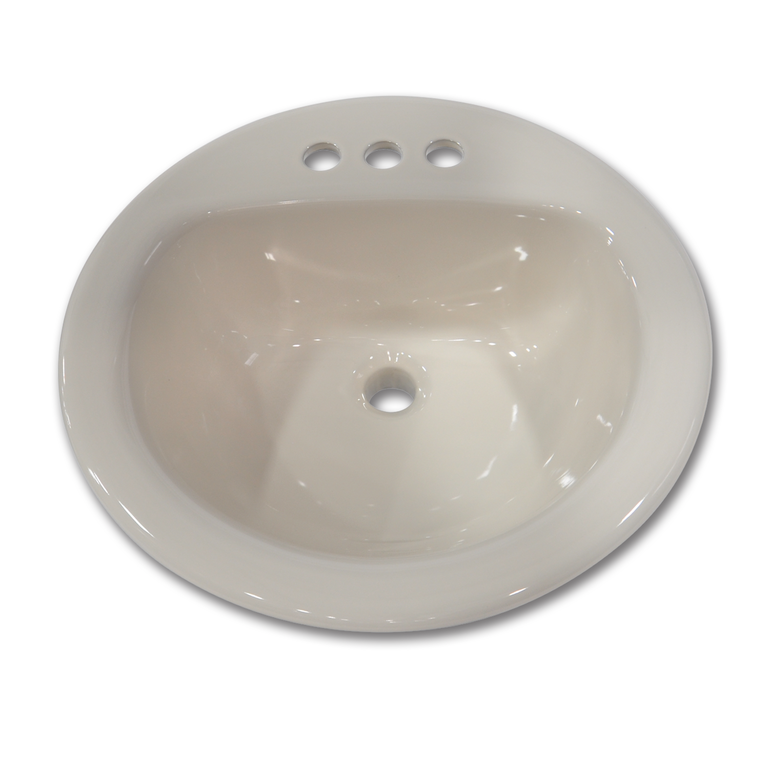 Chadwell Supply 19 Round Vitreous China Lavatory Sink Bone