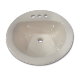 Show details for 19" ROUND WHITEFALLS VITREOUS CHINA LAVATORY SINK - BONE Picture of 19" ROUND WHITEFALLS VITREOUS CHINA LAVATORY SINK - BONE