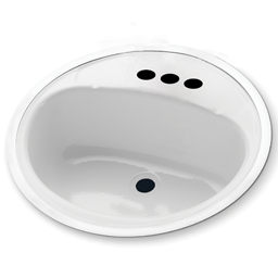 Show details for 18" ROUND LAVATORY SINK PORCELAIN ON STEEL - WHITE Picture of 18" ROUND LAVATORY SINK PORCELAIN ON STEEL - WHITE