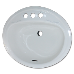 Show details for 16" X 19" OVAL LAVATORY SINK PORCELAIN ON STEEL - WHITE Picture of 16" X 19" OVAL LAVATORY SINK PORCELAIN ON STEEL - WHITE