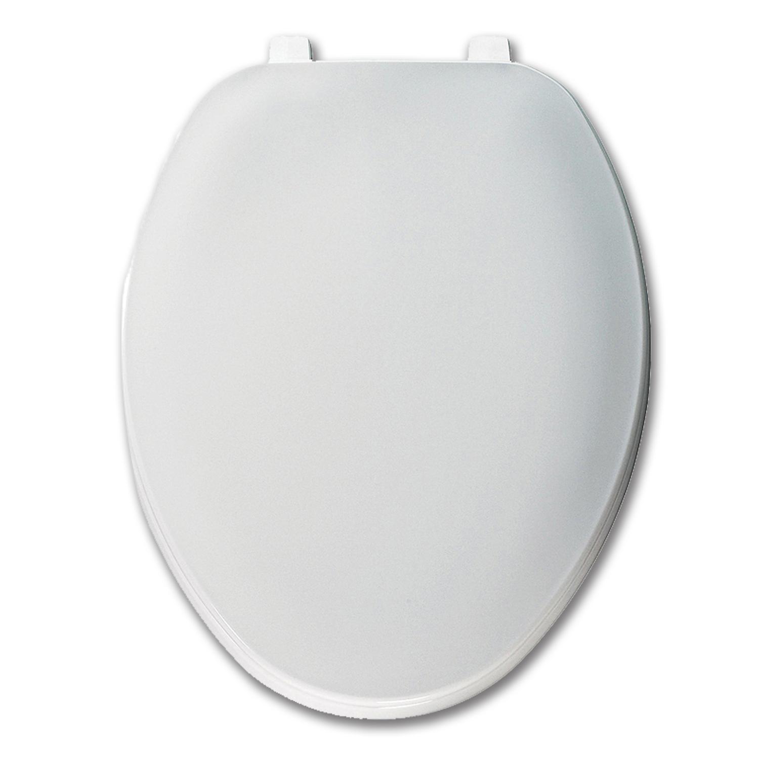 Chadwell Supply. WHITE ELONGATED PLASTIC TOILET SEAT WITH CLOSED FRONT