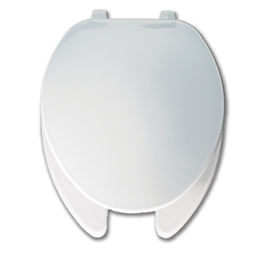 Show details for WHITE ELONGATED PLASTIC TOILET SEAT WITH OPEN FRONT Picture of WHITE ELONGATED PLASTIC TOILET SEAT WITH OPEN FRONT