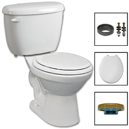 Show details for WHITEFALL COMPLETE TOILET-IN-A-BOX - 1.6 GALLON WHITE ROUND FRONT Picture of WHITEFALL COMPLETE TOILET-IN-A-BOX - 1.6 GALLON WHITE ROUND FRONT