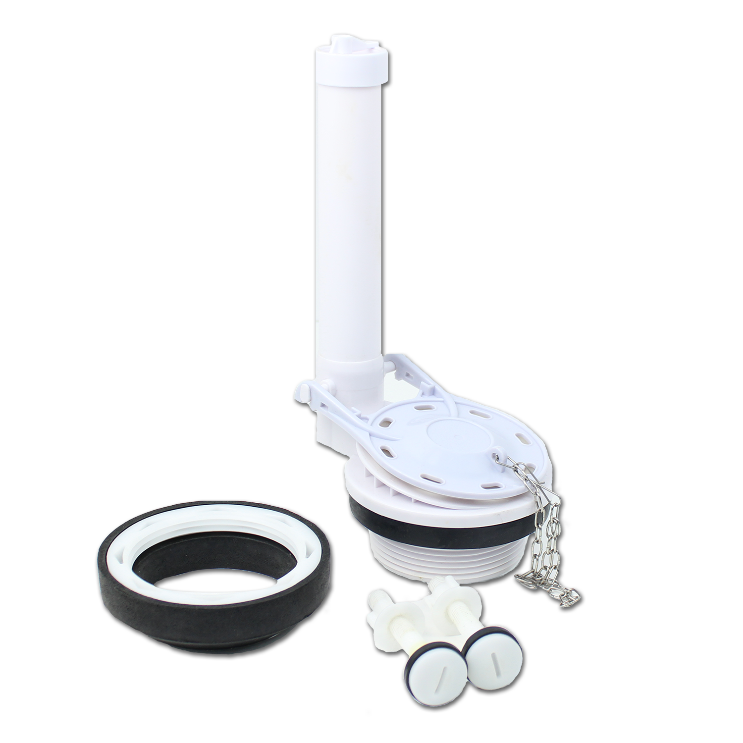 Chadwell Supply. 3" TOILET FLUSH VALVE KIT W/NUT, TANK BOLTS, AND TANK