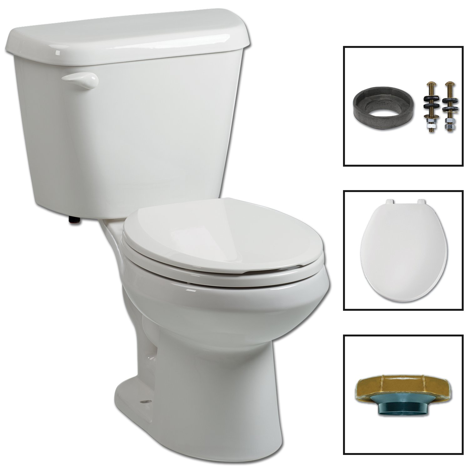 Chadwell Supply Briggs Complete Toilet In A Box 10 Gpf White Round