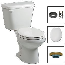 Show details for BRIGGS COMPLETE TOILET-IN-A-BOX - 1.0 GPF WHITE ROUND FRONT Picture of BRIGGS COMPLETE TOILET-IN-A-BOX - 1.0 GPF WHITE ROUND FRONT