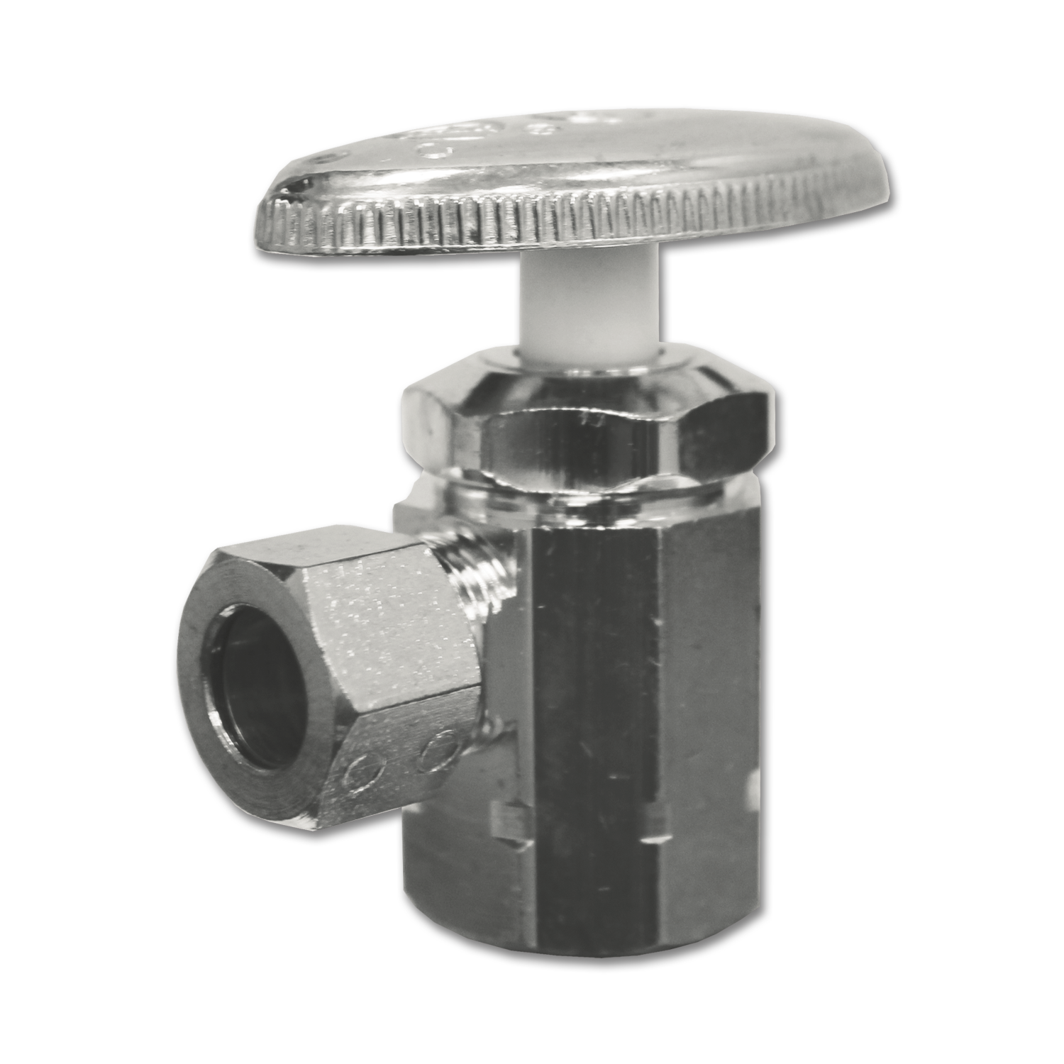 EFIELD 1/2" FIP X 3/8" OD 1/4 Turn Compression Angle Stop Valve - Chrome Plated, 50 Pack (Bulk)