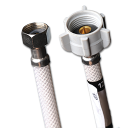 Show details for 1/2" FLARE X 7/8" BALLCOCK X 12" PVC BRAIDED TANK SUPPLY LINE Picture of 1/2" FLARE X 7/8" BALLCOCK X 12" PVC BRAIDED TANK SUPPLY LINE