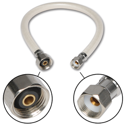 Show details for 3/8"FLARE X 1/2"IPS X 12" PVC BRAIDED FAUCET SUPPLY LINE Picture of 3/8"FLARE X 1/2"IPS X 12" PVC BRAIDED FAUCET SUPPLY LINE