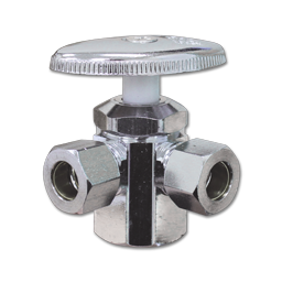 Show details for 1/2" FIP X 3/8" OD COMP X 3/8" OD COMP 3-WAY ANGLE STOP Picture of 1/2" FIP X 3/8" OD COMP X 3/8" OD COMP 3-WAY ANGLE STOP
