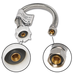 Show details for 3/8" COMP X 7/8" BALLCOCK X 9" STAINLESS STEEL TANK SUPPLY LINE Picture of 3/8" COMP X 7/8" BALLCOCK X 9" STAINLESS STEEL TANK SUPPLY LINE