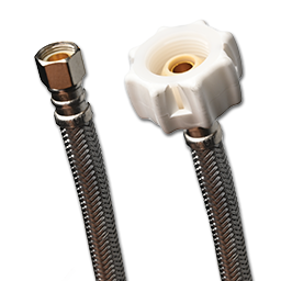 Show details for 3/8" COMP X 7/8" X20" FLUIDMASTER CLICK SEAL SS TANK SUPPLY LINE Picture of 3/8" COMP X 7/8" X20" FLUIDMASTER CLICK SEAL SS TANK SUPPLY LINE