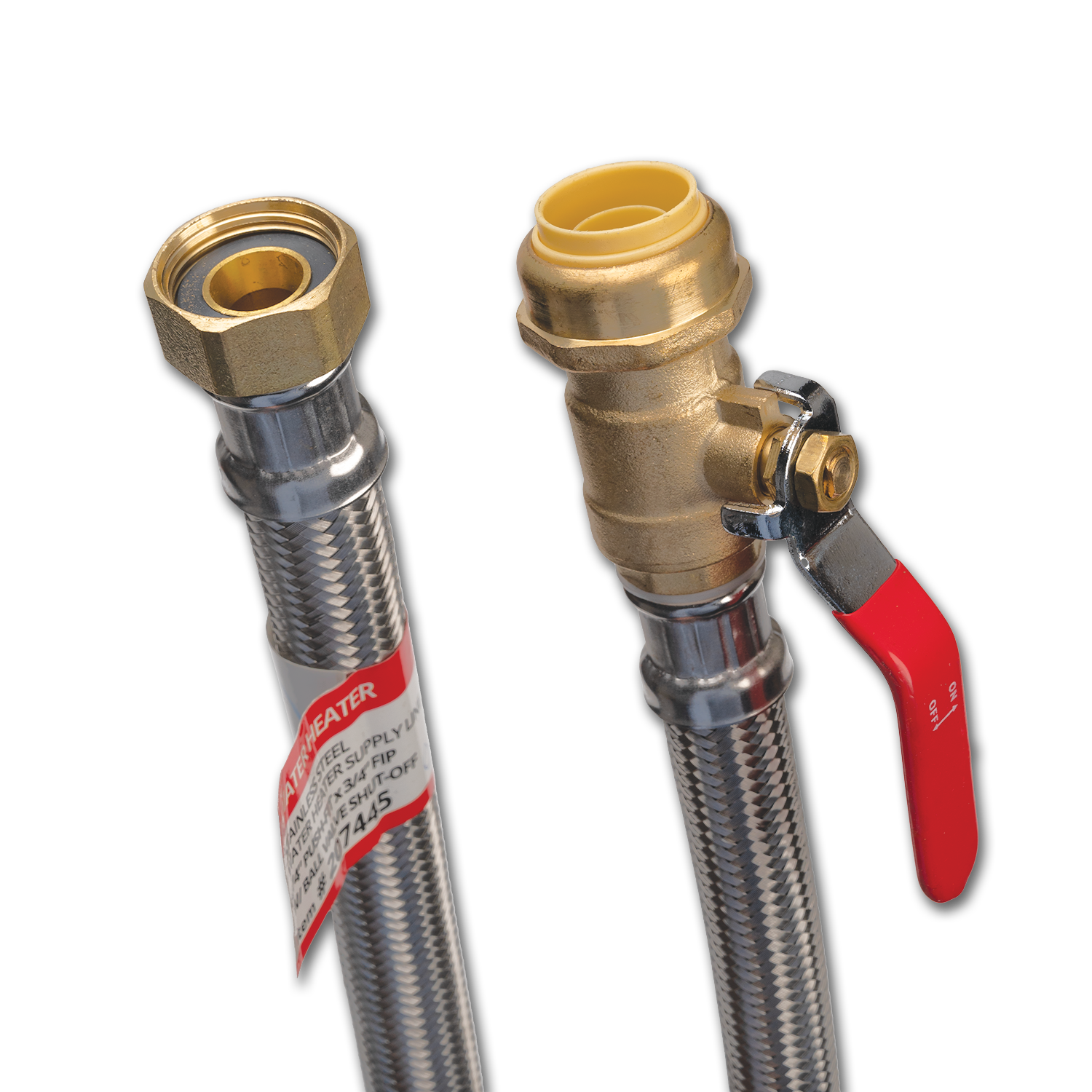 Chadwell Supply. 3/4" PUSHFIT X 3/4" FIP X 18" STAINLESS STEEL WATER