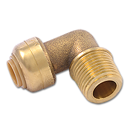Show details for SHARKBITE 1/4" X 3/8" MNPT DISHWASHER ELBOW CONNECTOR Picture of SHARKBITE 1/4" X 3/8" MNPT DISHWASHER ELBOW CONNECTOR