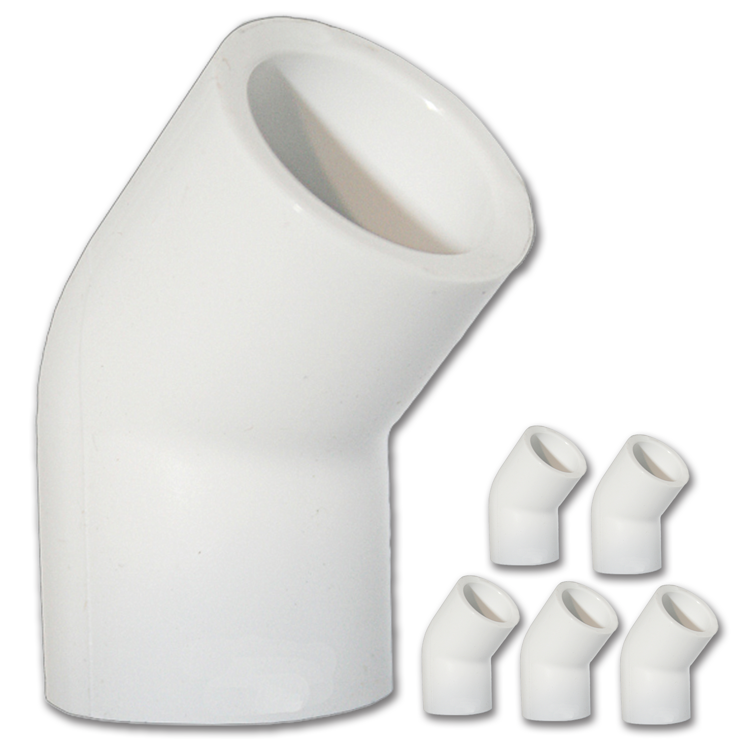 Chadwell Supply. 1/2" PVC ELBOW 45° 5/PK