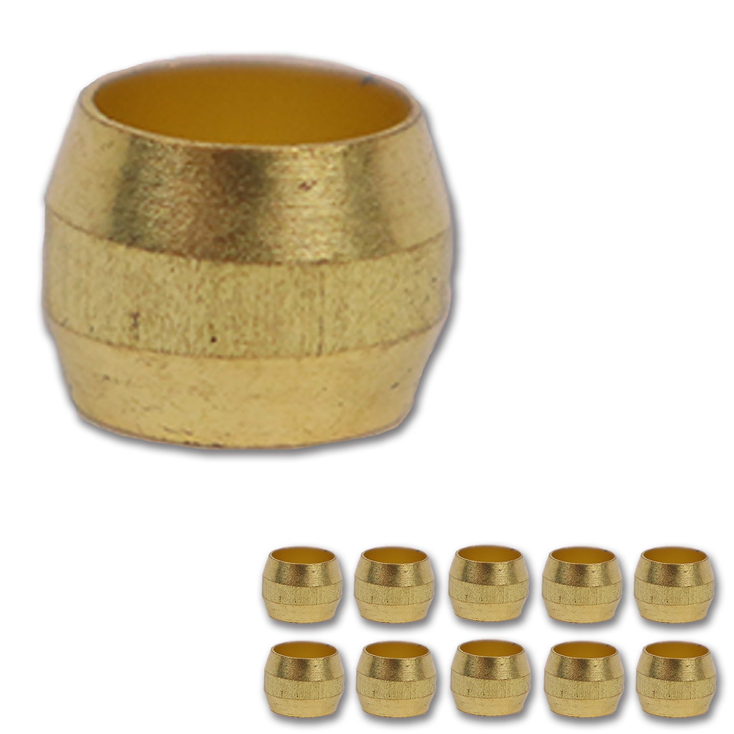 Chadwell Supply. 1/4" BRASS COMPRESSION SLEEVE 10/PK