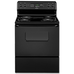 Show details for HOTPOINT® 30" ELECTRIC RANGE - BLACK Picture of HOTPOINT® 30" ELECTRIC RANGE - BLACK