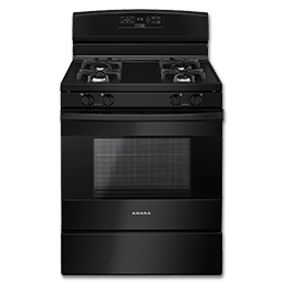 Show details for AMANA® 30" STANDARD GAS RANGE - BLACK Picture of AMANA® 30" STANDARD GAS RANGE - BLACK
