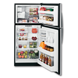 Show details for GE® ENERGY STAR® 17.5 CU FT REFRIGERATOR WITH ICE MAKER - STAINLESS STEEL Picture of GE® ENERGY STAR® 17.5 CU FT REFRIGERATOR WITH ICE MAKER - STAINLESS STEEL