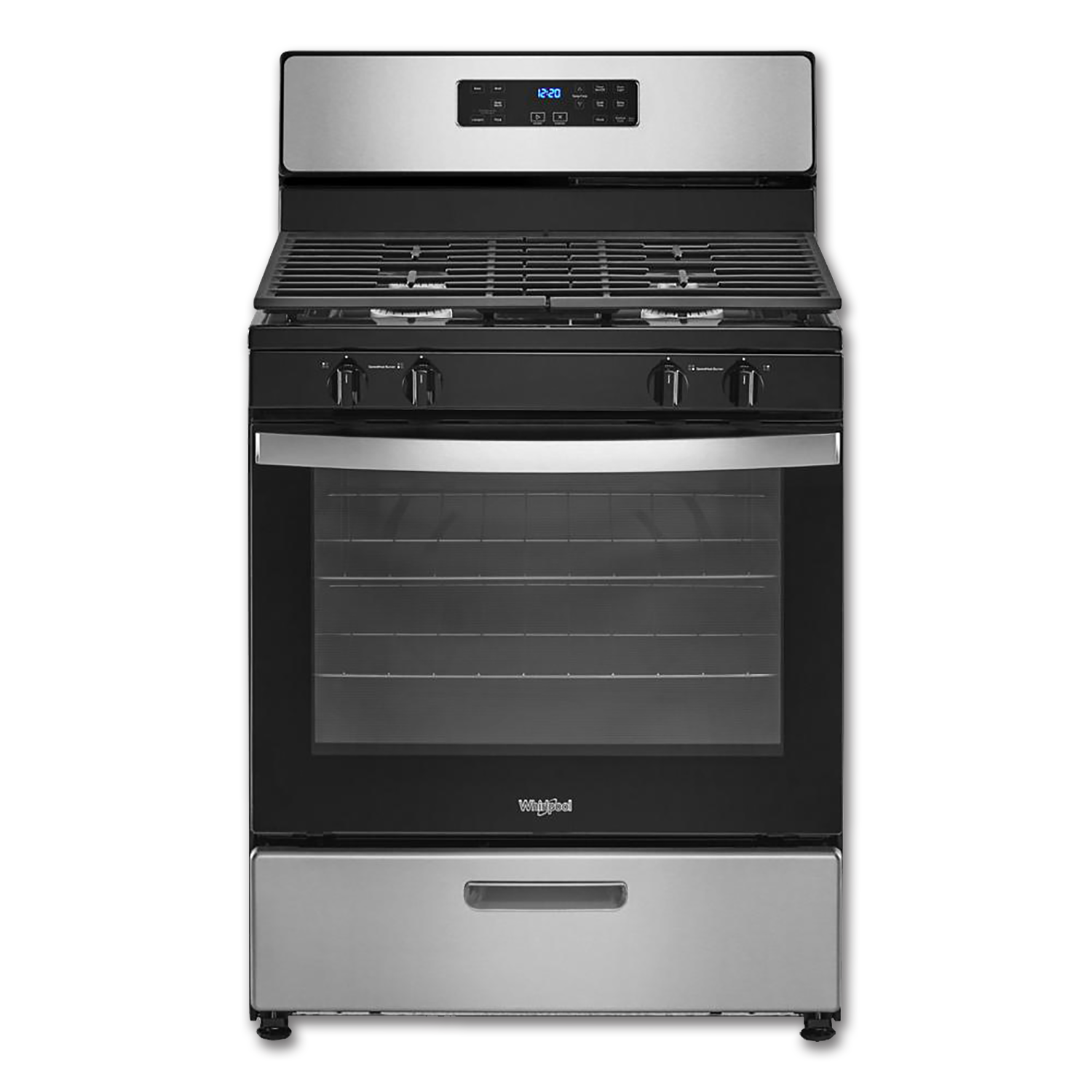 Chadwell Supply. WHIRLPOOL® 30" GAS RANGE BLACK ON STAINLESS STEEL