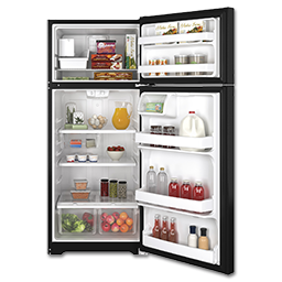 Show details for GE® ENERGY STAR® 17.5 CU FT REFRIGERATOR WITH ICE MAKER - BLACK Picture of GE® ENERGY STAR® 17.5 CU FT REFRIGERATOR WITH ICE MAKER - BLACK