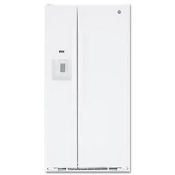 Show details for GE® ENERGY STAR® 23.2 CU FT SIDE BY SIDE REFRIGERATOR - WHITE Picture of GE® ENERGY STAR® 23.2 CU FT SIDE BY SIDE REFRIGERATOR - WHITE