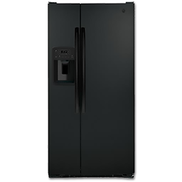 Show details for GE® ENERGY STAR® 23.2 CU FT SIDE BY SIDE REFRIGERATOR - BLACK Picture of GE® ENERGY STAR® 23.2 CU FT SIDE BY SIDE REFRIGERATOR - BLACK
