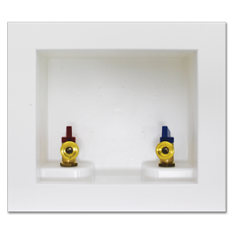 Show details for DOUBLE OUTLET WASHING MACHINE BOX WITH VALVES Picture of DOUBLE OUTLET WASHING MACHINE BOX WITH VALVES
