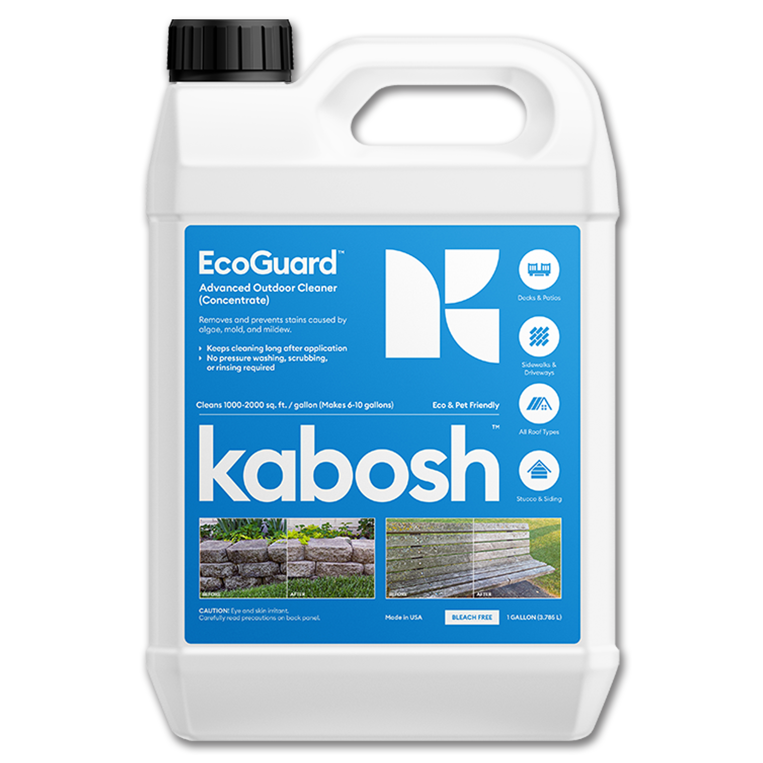 Chadwell Supply. KABOSH™ ECOGUARD OUTDOOR CLEANER CONCENTRATED 1 GALLON