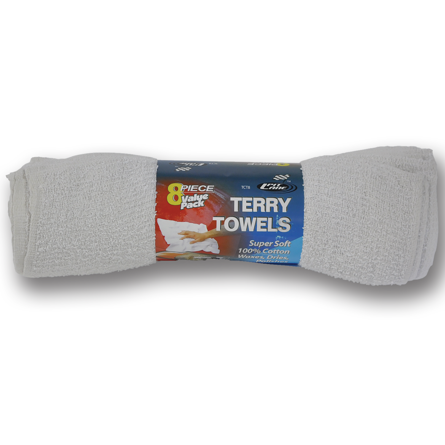 Chadwell Supply. WHITE TERRY CLOTH TOWELS - 8/PK