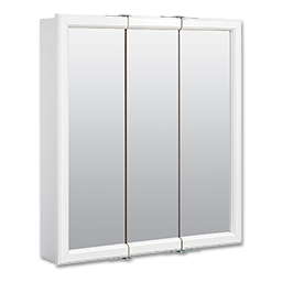 Show details for 23-3/4" X 25-5/8" TRI-VIEW MEDICINE CABINET - WHITE Picture of 23-3/4" X 25-5/8" TRI-VIEW MEDICINE CABINET - WHITE