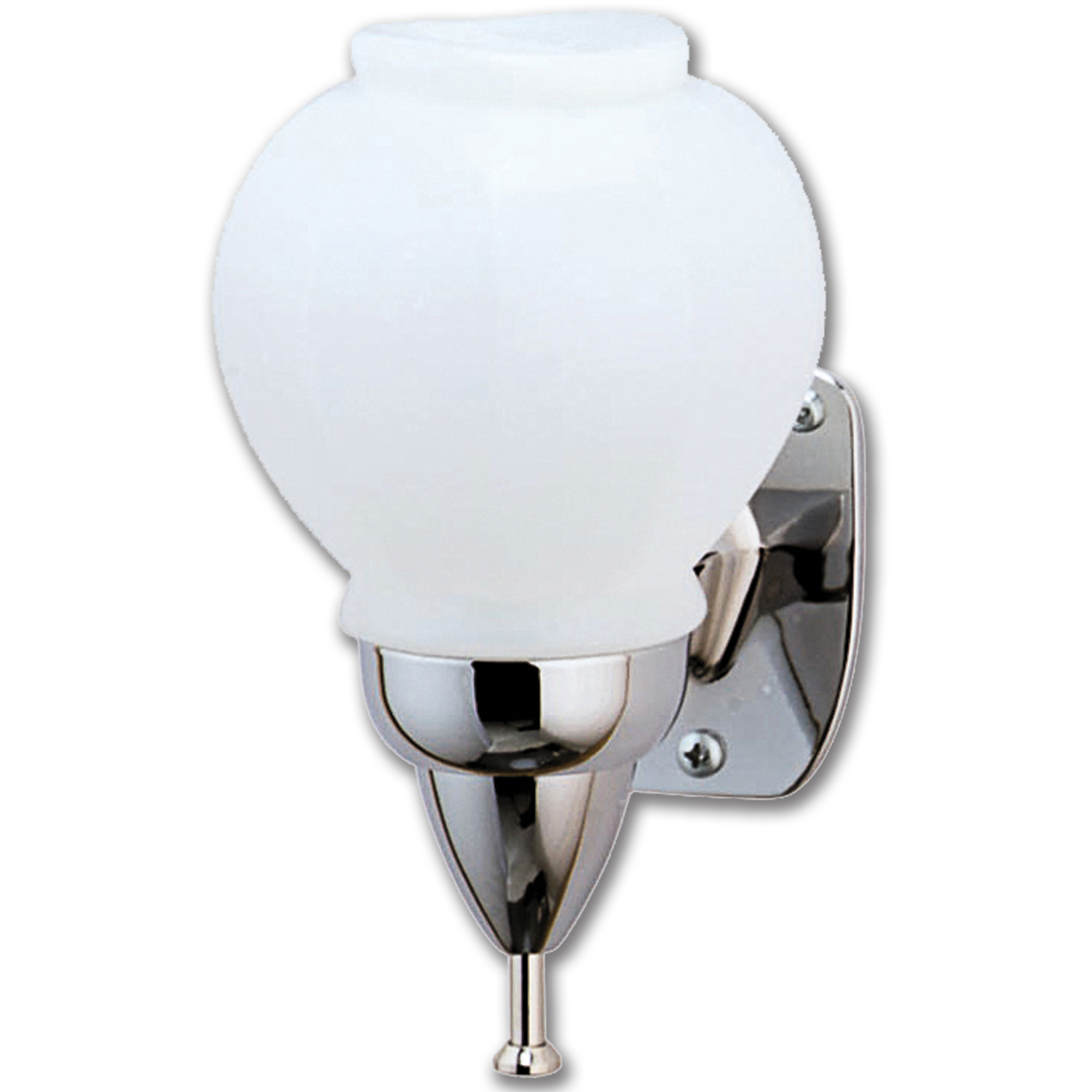Chadwell Supply. CHROME/PLASTIC LIQUID SOAP DISPENSER