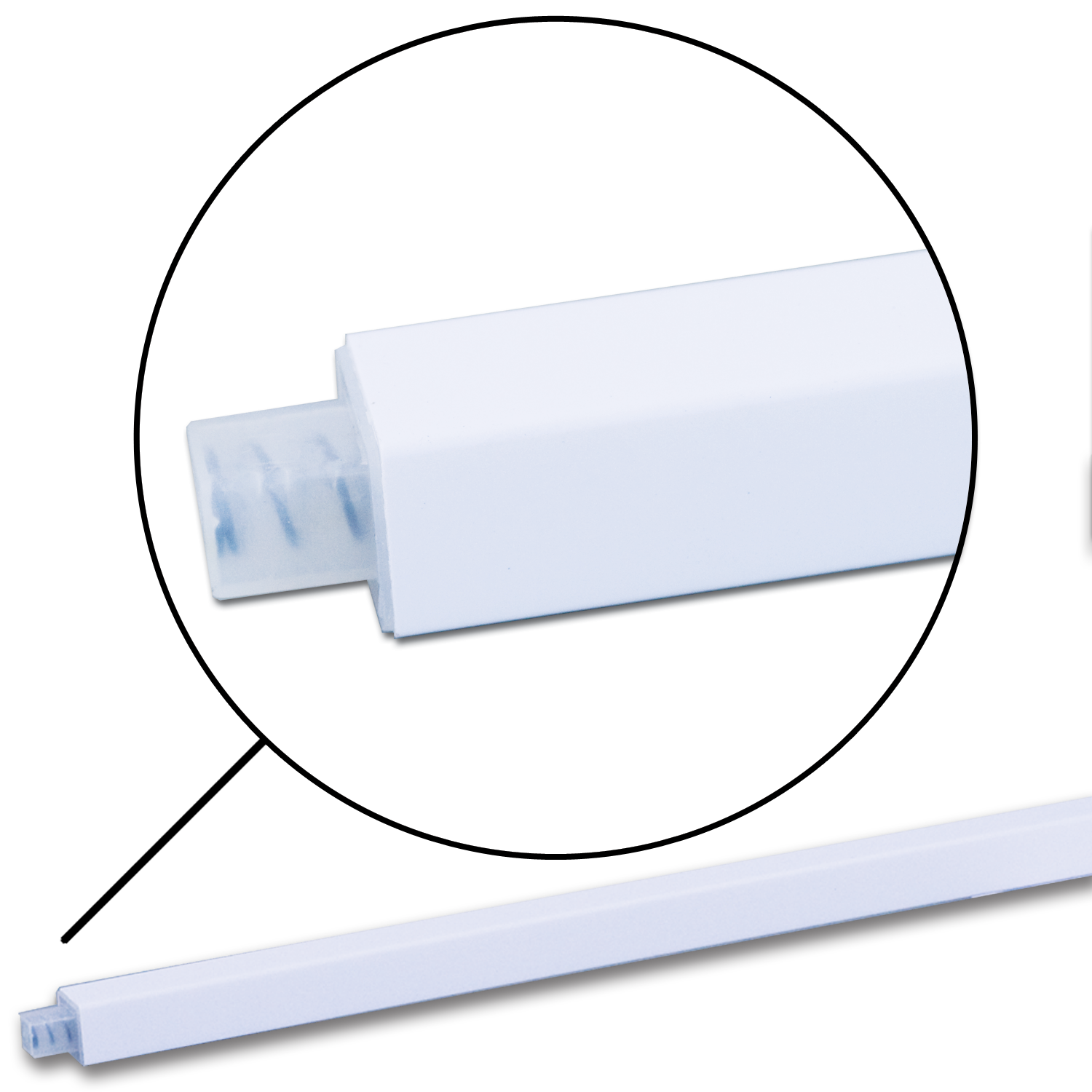 Chadwell Supply. 24" PLASTIC TOWEL BAR WITH SPRING LOADED ENDS WHITE