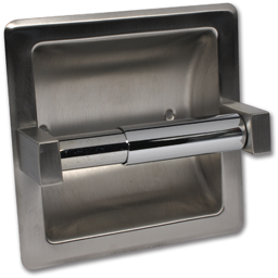 Show details for RECESSED TOILET PAPER HOLDER - POLISHED STAINLESS Picture of RECESSED TOILET PAPER HOLDER - POLISHED STAINLESS