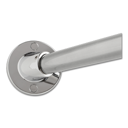 Show details for 5' CURVED SS SHOWER ROD W/FIXED FLANGES Picture of 5' CURVED SS SHOWER ROD W/FIXED FLANGES