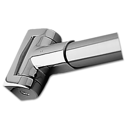 Show details for 5' CURVED POLISHED STAINLESS STEEL SHOWER ROD WITH SWIVEL METALLIC FLANGE SET Picture of 5' CURVED POLISHED STAINLESS STEEL SHOWER ROD WITH SWIVEL METALLIC FLANGE SET