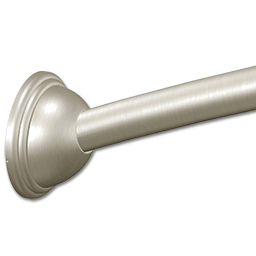 Show details for ADJUSTABLE CURVED SHOWER ROD - BRUSHED NICKEL- 60"-72" Picture of ADJUSTABLE CURVED SHOWER ROD - BRUSHED NICKEL- 60"-72"