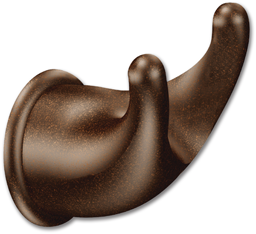 Show details for MOEN DOUBLE ROBE HOOK - OIL RUBBED BRONZE Picture of MOEN DOUBLE ROBE HOOK - OIL RUBBED BRONZE