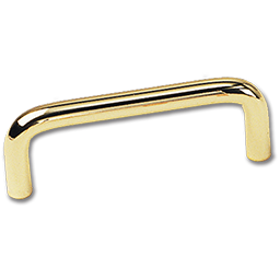 Show details for 3" POLISHED BRASS PULL - 5/PK Picture of 3" POLISHED BRASS PULL - 5/PK
