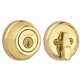 Show details for KWIKSET SINGLE CYLINDER GATELATCH - POLISHED BRASS Picture of KWIKSET SINGLE CYLINDER GATELATCH - POLISHED BRASS
