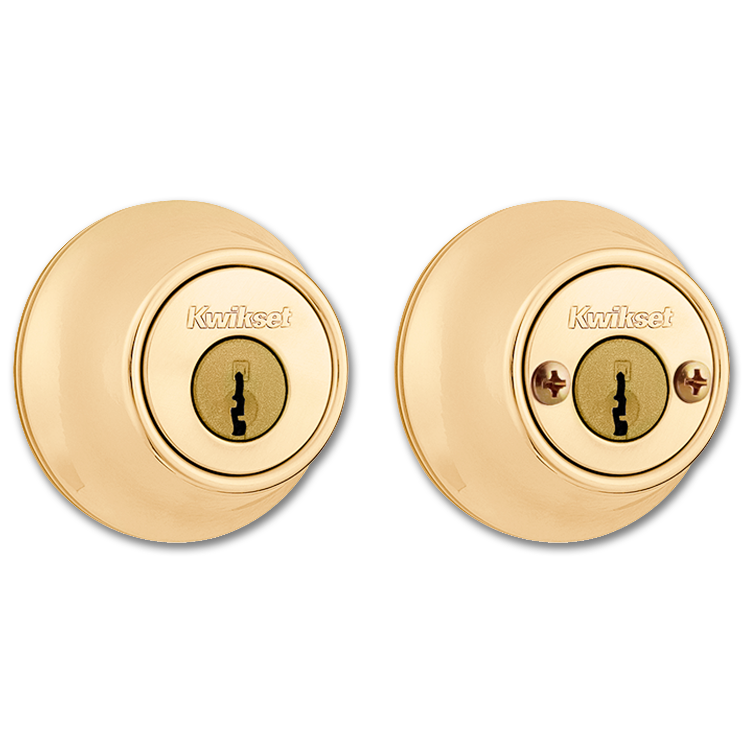 Chadwell Supply. KWIKSET DOUBLE CYLINDER DEADBOLT POLISHED BRASS