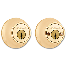 Show details for KWIKSET DOUBLE CYLINDER DEADBOLT - POLISHED BRASS Picture of KWIKSET DOUBLE CYLINDER DEADBOLT - POLISHED BRASS