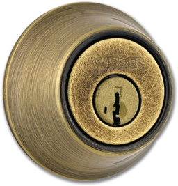 Show details for WEISER SINGLE CYLINDER DEADBOLT - ANTIQUE BRASS Picture of WEISER SINGLE CYLINDER DEADBOLT - ANTIQUE BRASS