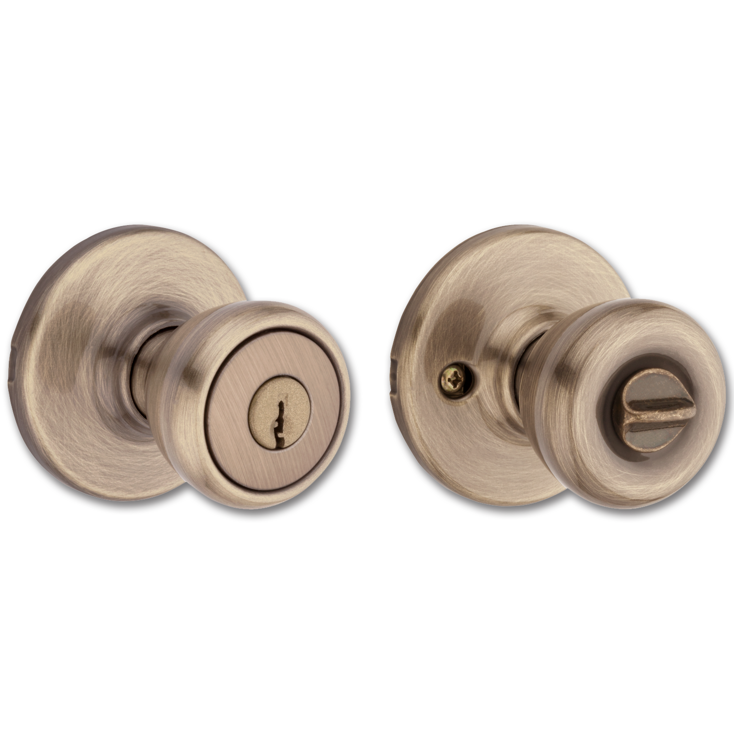 Chadwell Supply. KWIKSET TYLO ENTRY - ANTIQUE BRASS