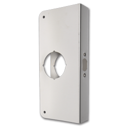Show details for 4" X 9" 1-HOLE DOOR RE-INFORCER 1-3/4" DOOR - STAINLESS STEEL Picture of 4" X 9" 1-HOLE DOOR RE-INFORCER 1-3/4" DOOR - STAINLESS STEEL
