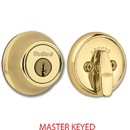 Show details for KWIKSET MASTER KEYED DEADBOLT - POLISHED BRASS Picture of KWIKSET MASTER KEYED DEADBOLT - POLISHED BRASS